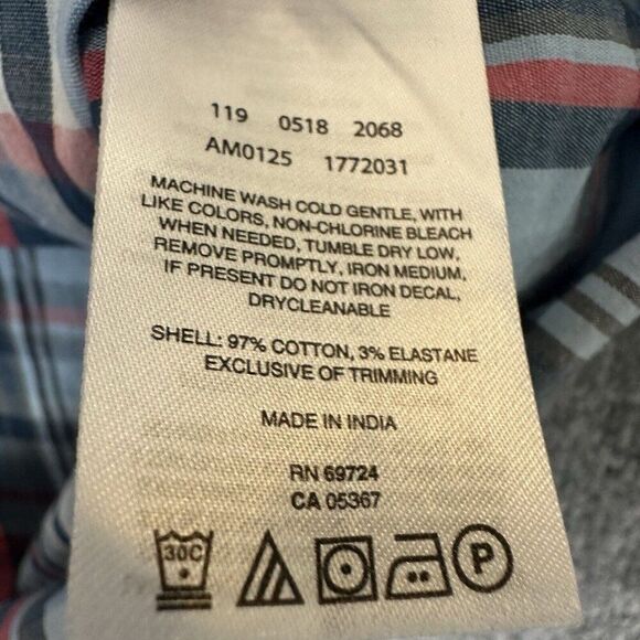 Columbia Shirt Mens Large Blue Plaid Short Sleeve Button Up Pocket Casual Cotton - Picture 3 of 7